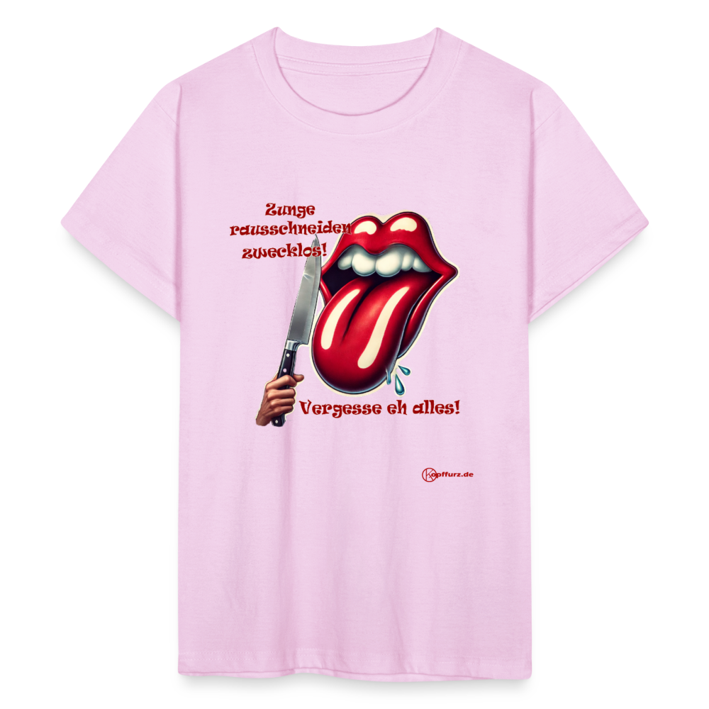 Zunge - Teenager Premium T-Shirt - Hellrosa