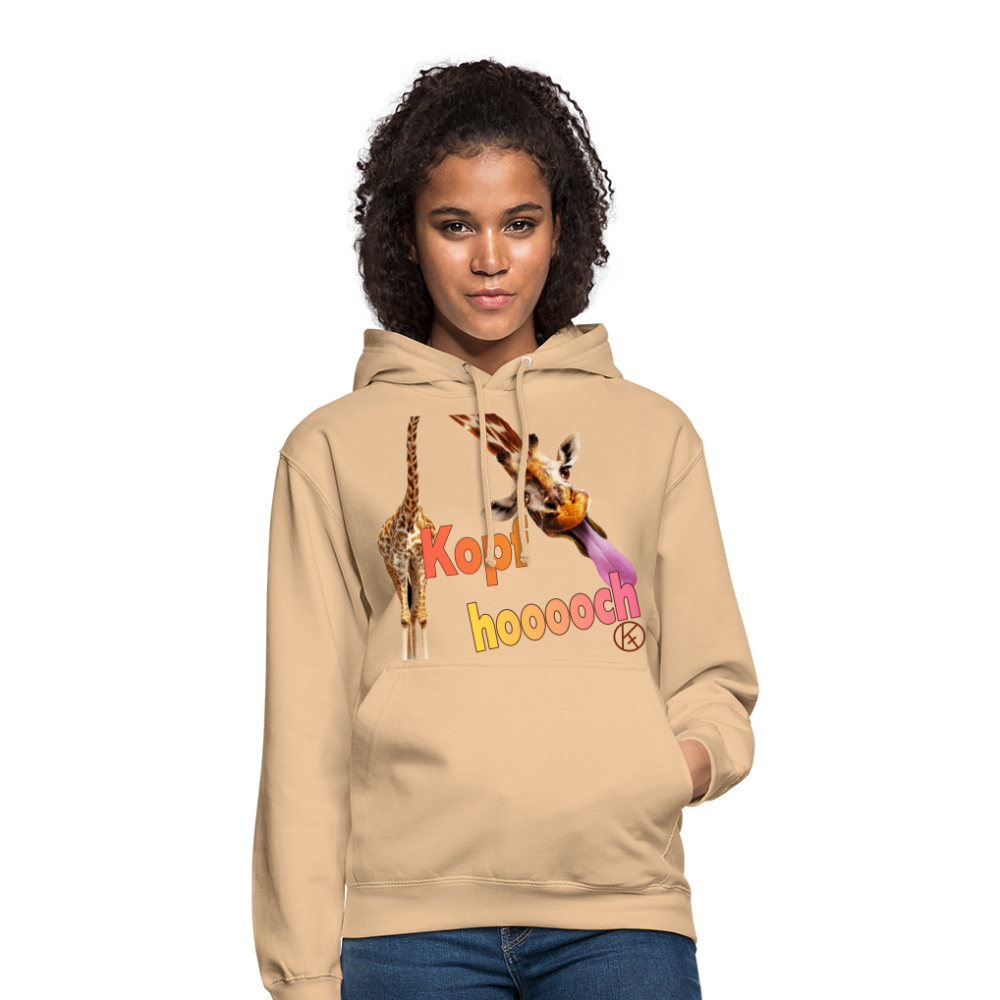 kopf hoch-giraffe - tierisches - Unisex Hoodie - Pfirsich