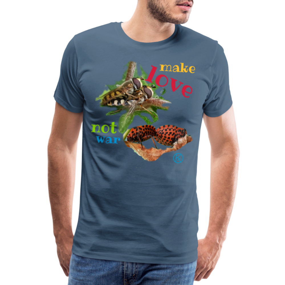 make-love - tierisches - Männer Premium T-Shirt - Blaugrau
