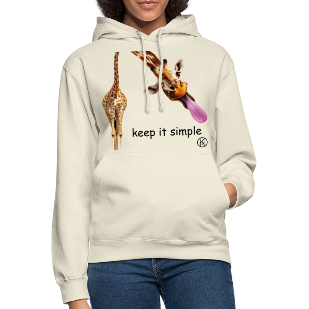 keep it simple-giraffe - witzig - tierisches - Unisex Hoodie - Vanille-Milchshake