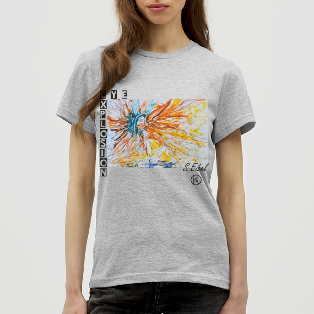 Eye Explosion - eibelartig - Palette - Frauen T-Shirt Gildan - Grau meliert