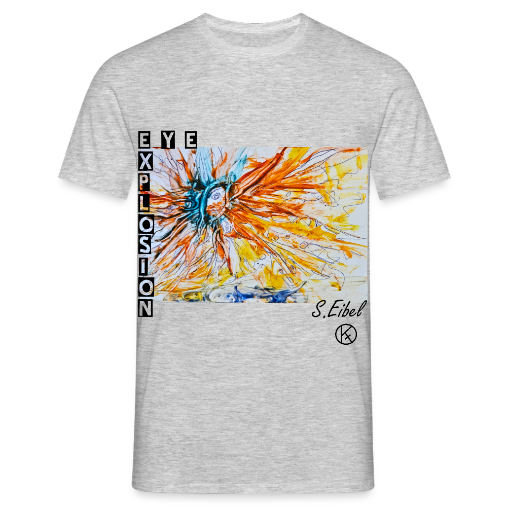 Eye Explosion - eibelartig - Palette - Männer T-Shirt Gildan - Grau meliert