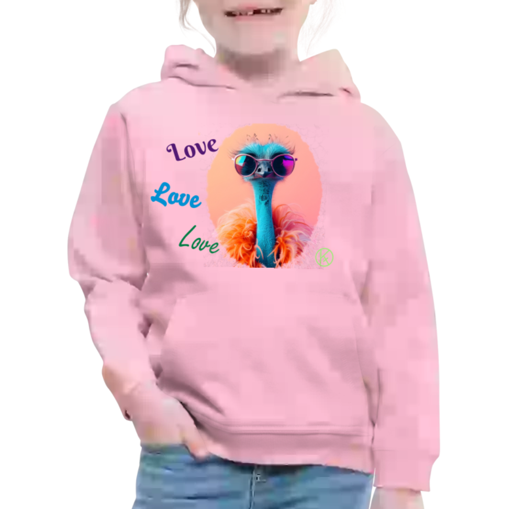 Love-Strauss - tierisches - Kinder Premium Hoodie - Kristallrosa