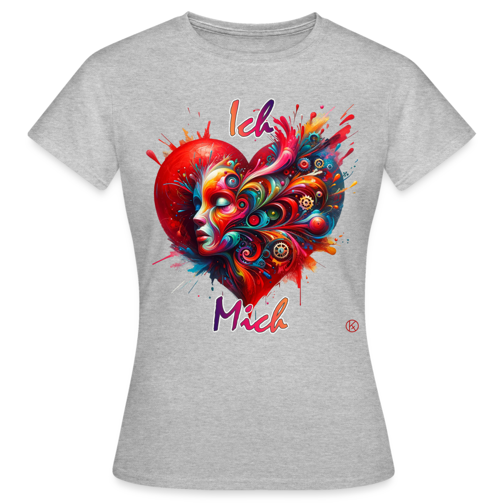 Ich liebe mich - Frauen T-Shirt - Grau meliert