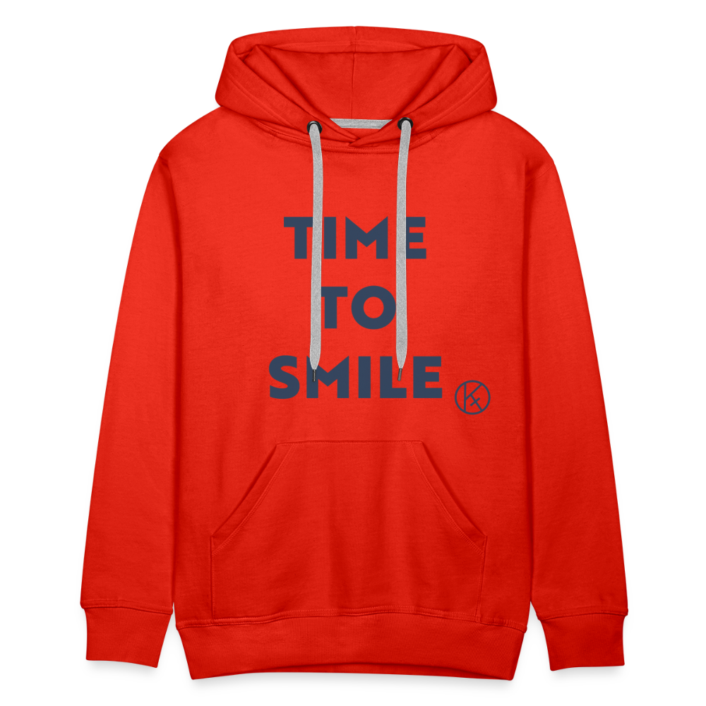 time to smile - Männer Premium Hoodie - Rot
