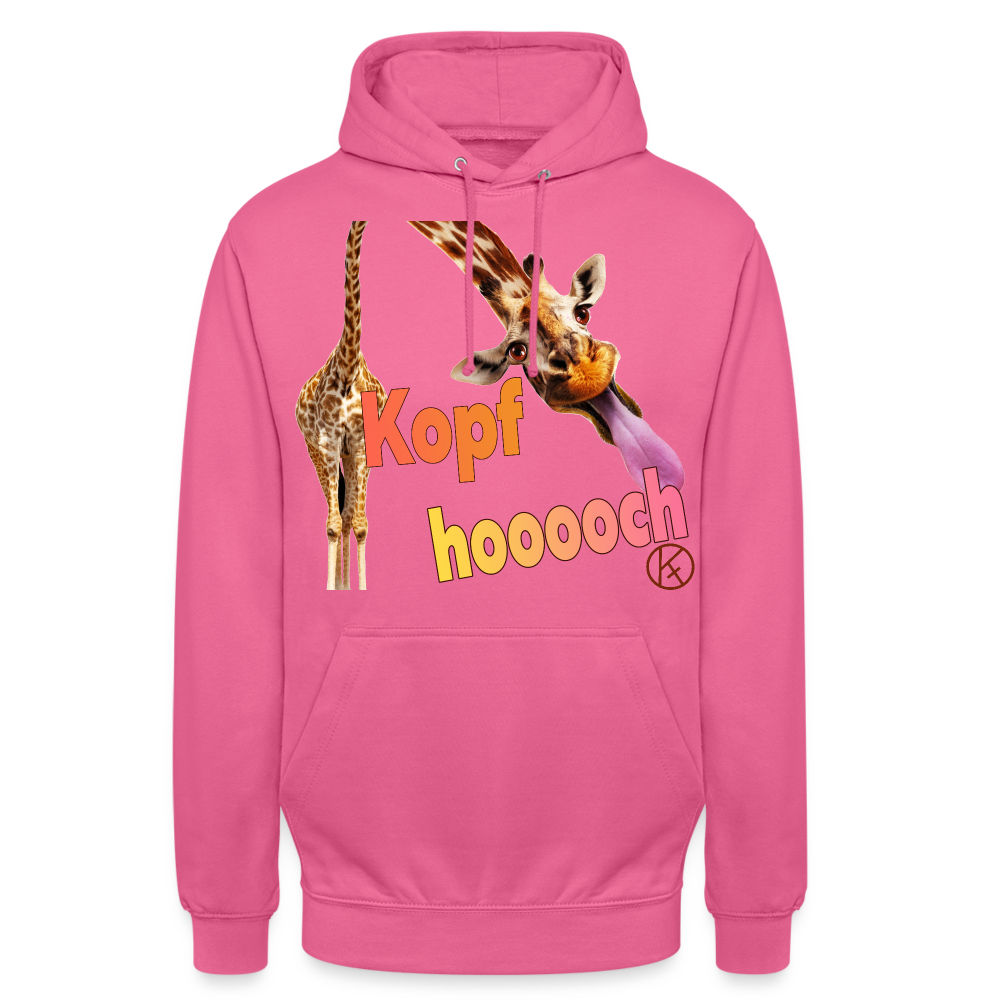kopf hoch-giraffe - tierisches - Unisex Hoodie - Pink