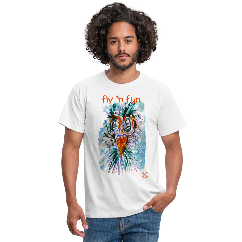 fly 'n fun - eibelartig - Männer T-Shirt - Weiß