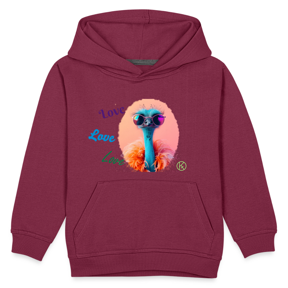Love-Strauss - tierisches - Kinder Premium Hoodie - Bordeaux