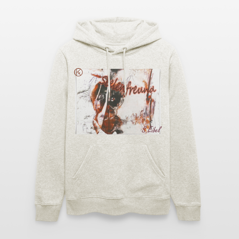 Seelenfreund face - eibelartig - plus - Stanley/Stella Unisex Bio-Hoodie CRUISER - Beige meliert