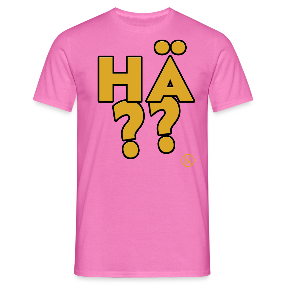 hä?? - gelb - witzig - Männer T-Shirt - Pink