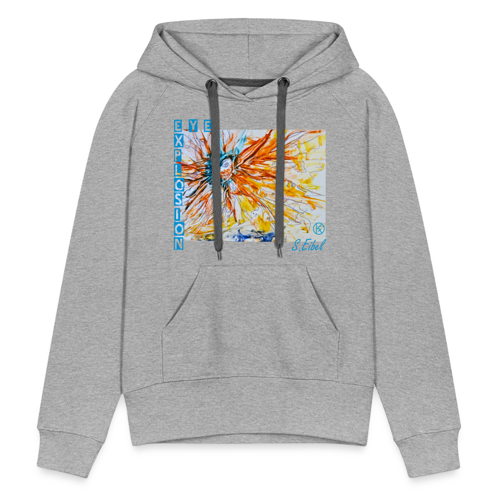 Eye Explosion - eibelartig - Frauen Premium Hoodie - Grau meliert