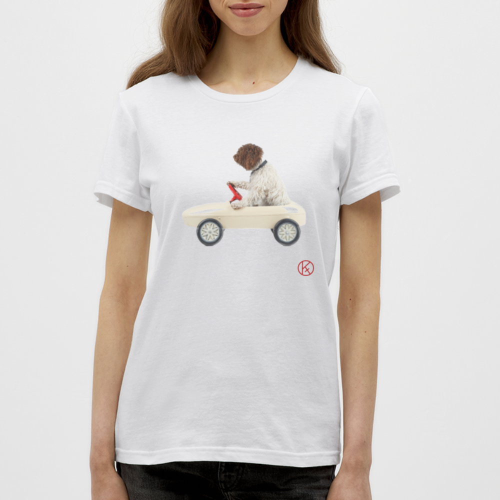 Autofahrt - tierisches - witzig - Frauen T-Shirt - Weiß