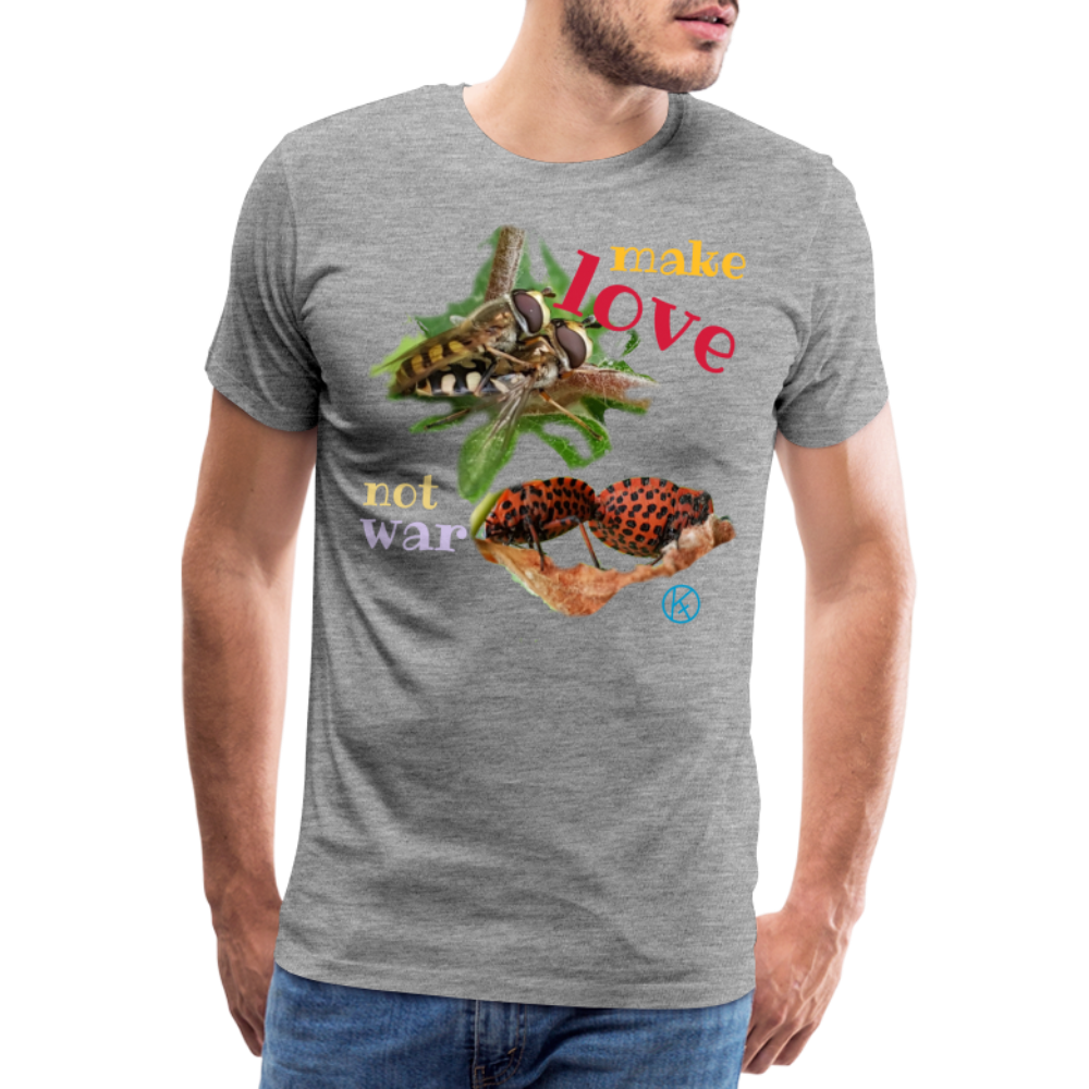 make-love - tierisches - Männer Premium T-Shirt | Spreadshirt 812 Spreadshirt - Grau meliert