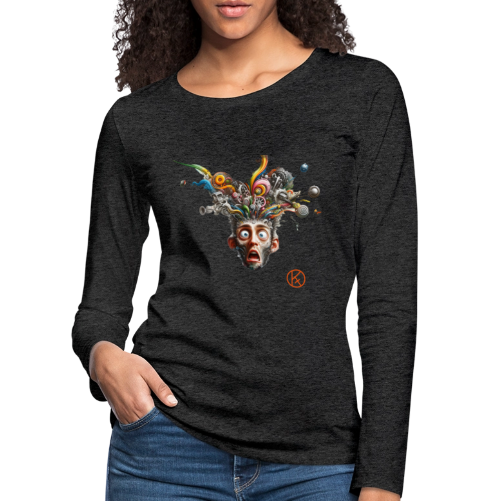 Showroom - Frauen Premium Langarmshirt - Anthrazit