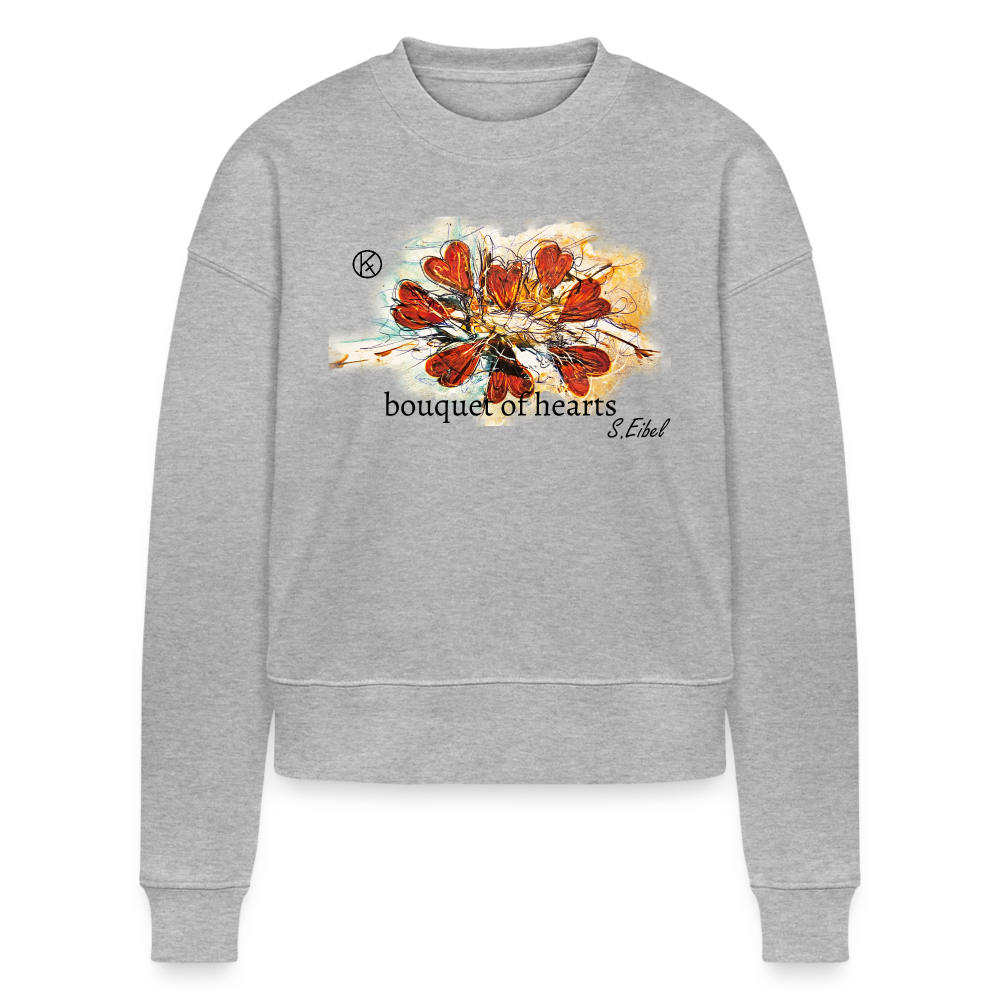 bouquet of hearts - eibelartig - Stanley/Stella Cropped Frauen Bio-Sweatshirt CROPSTER Stanley Stella - Grau meliert