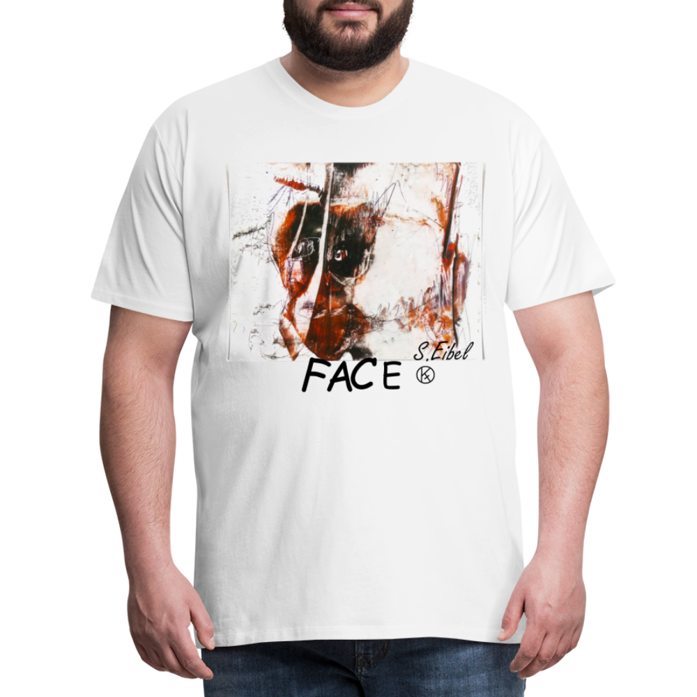 Face - eibelartig - Männer Premium T-Shirt - Weiß