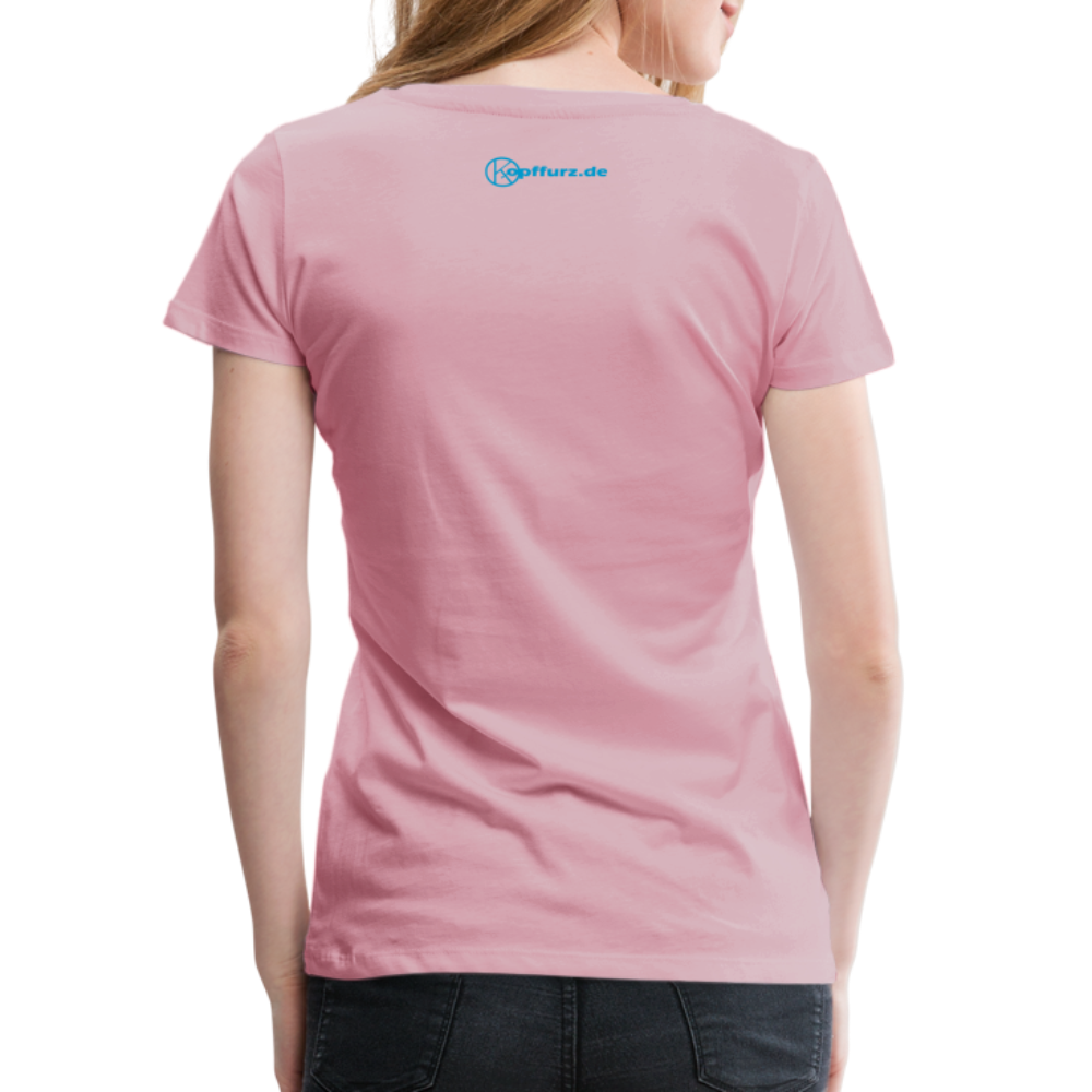 Music is my therapy - Frauen Premium T-Shirt - Hellrosa