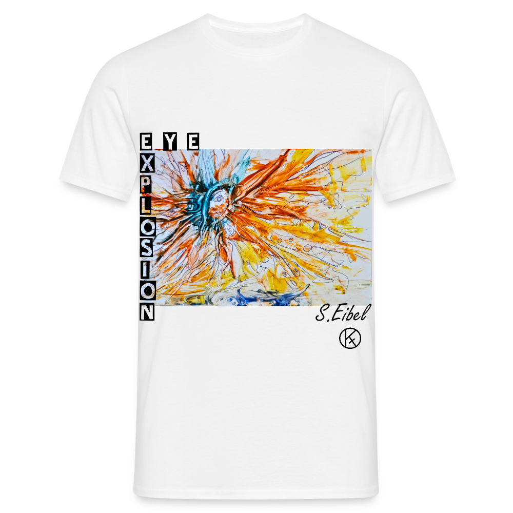 Eye Explosion - eibelartig - Palette - Männer T-Shirt Gildan - Weiß