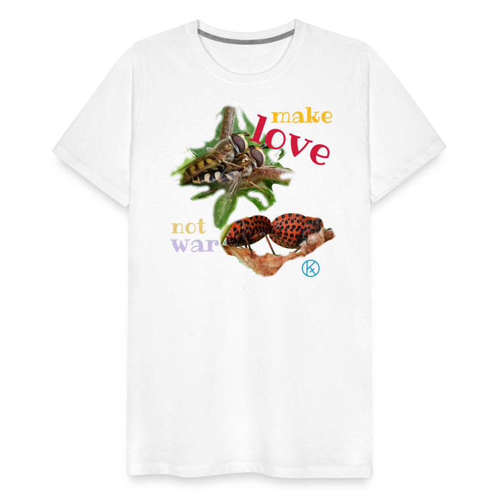 make-love - tierisches - Männer Premium T-Shirt | Spreadshirt 812 Spreadshirt - Weiß
