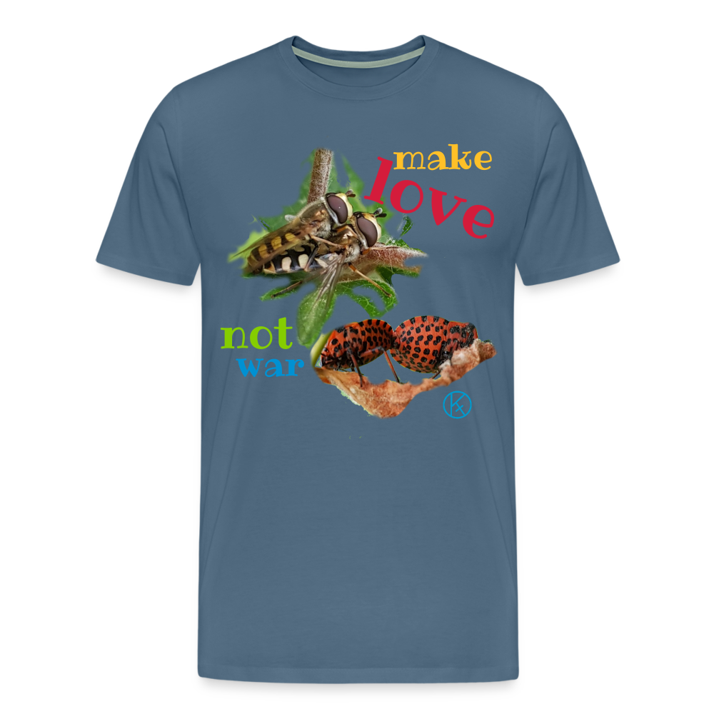 make-love - tierisches - Männer Premium T-Shirt - Blaugrau