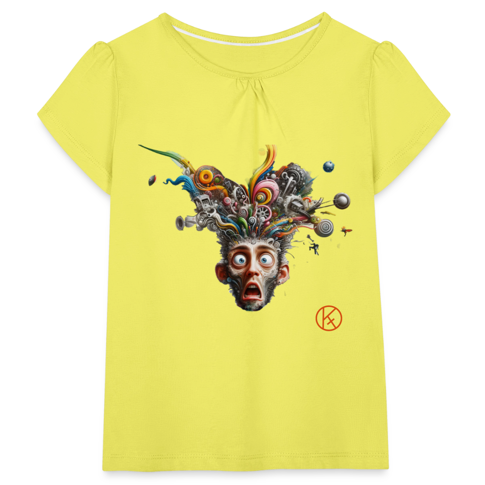 Showroom - Mädchen-T-Shirt mit Raffungen - Gelb