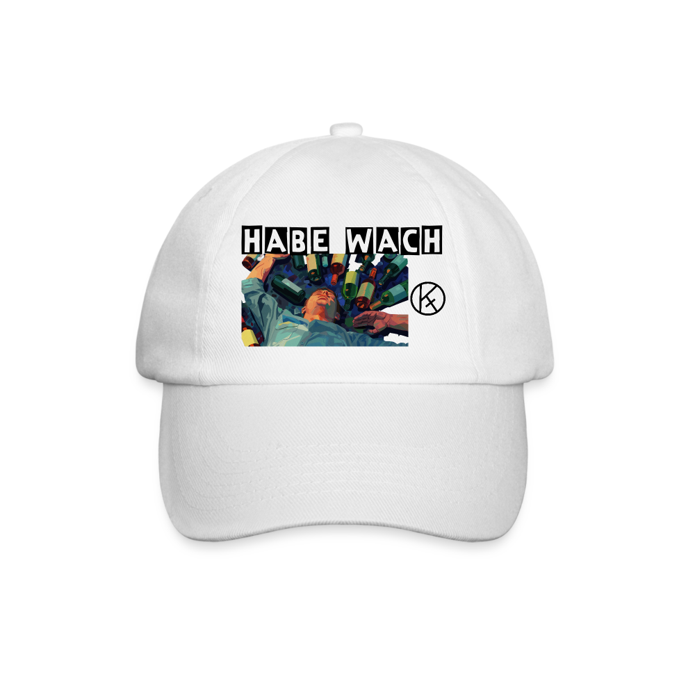 habe wache - witzig - Baseball Kappe - Weiß/Weiß