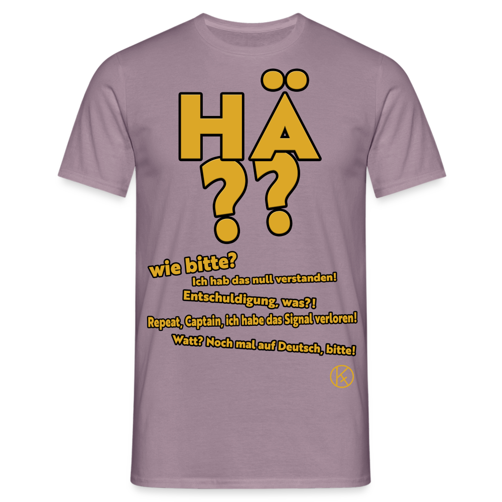 hä?? - witzig - Männer T-Shirt - Lilagrau