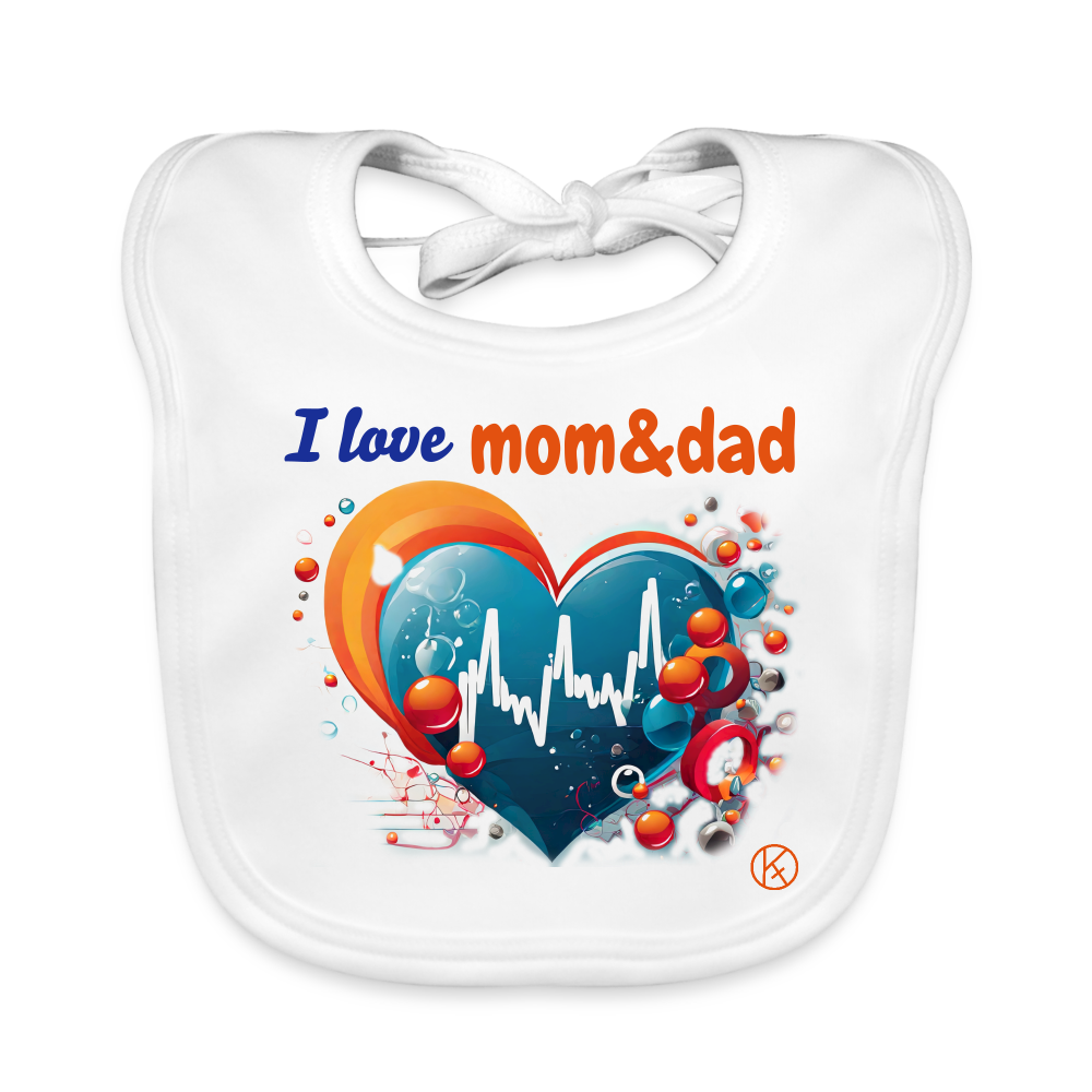 i love mom&dad - Baby Bio-Lätzchen - Weiß