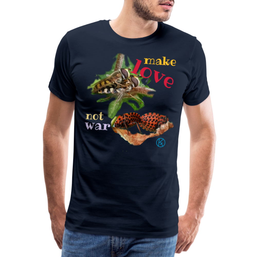 make-love - tierisches - Männer Premium T-Shirt | Spreadshirt 812 Spreadshirt - Navy