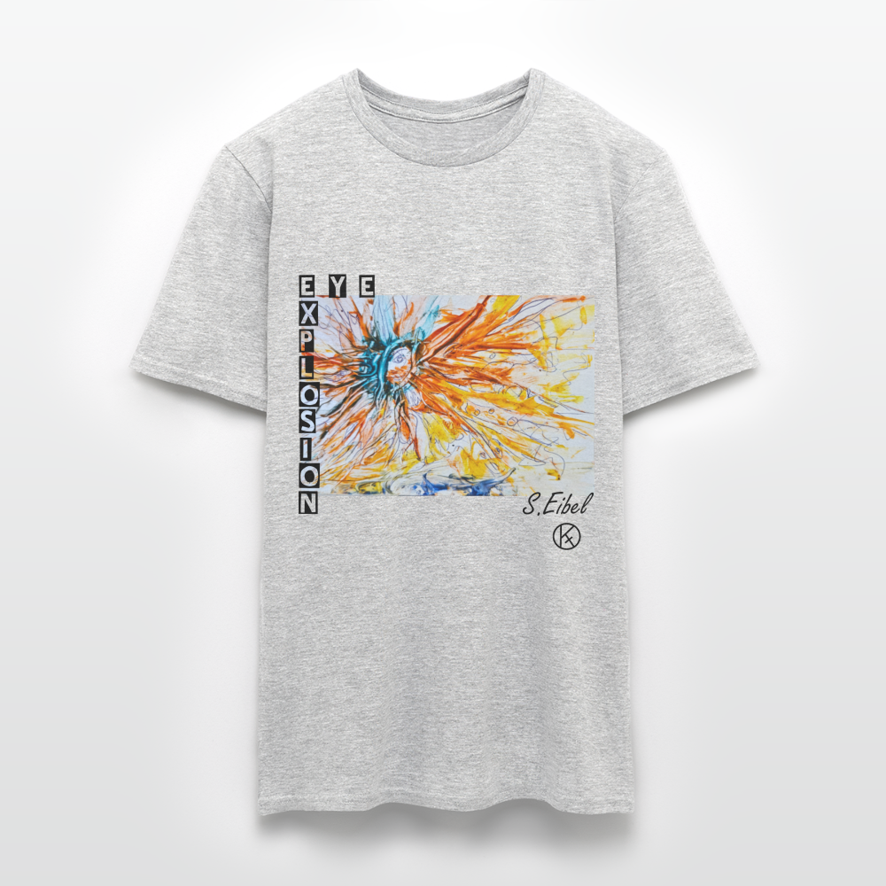 Eye Explosion - eibelartig - Palette - Männer T-Shirt Gildan - Grau meliert