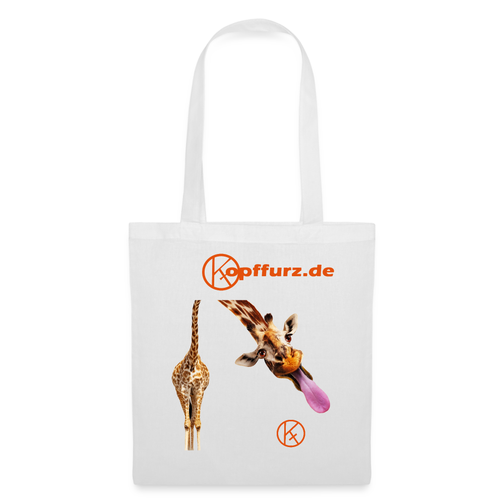 lecker-giraffe - tierisches - Stoffbeutel - Weiß