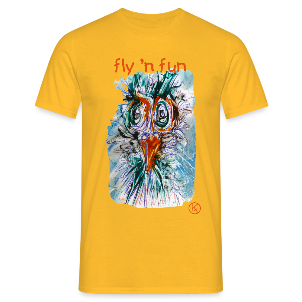 fly 'n fun - eibelartig - Männer T-Shirt - Gelb