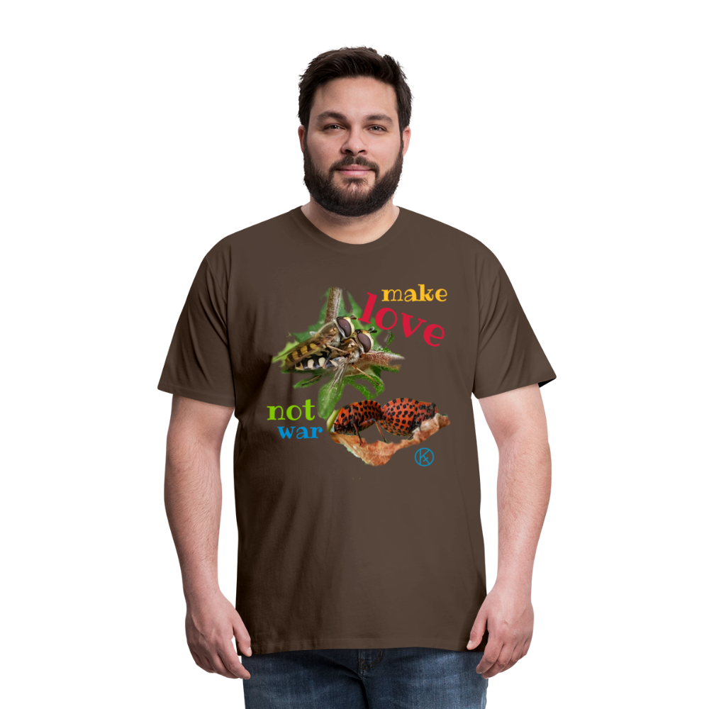 make-love - tierisches - Männer Premium T-Shirt - Edelbraun