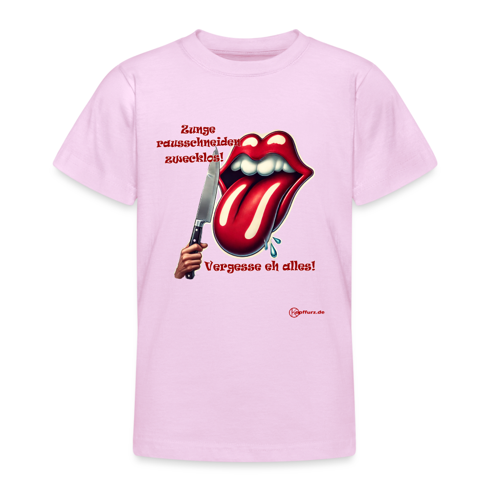 Zunge - Teenager Premium T-Shirt - Hellrosa