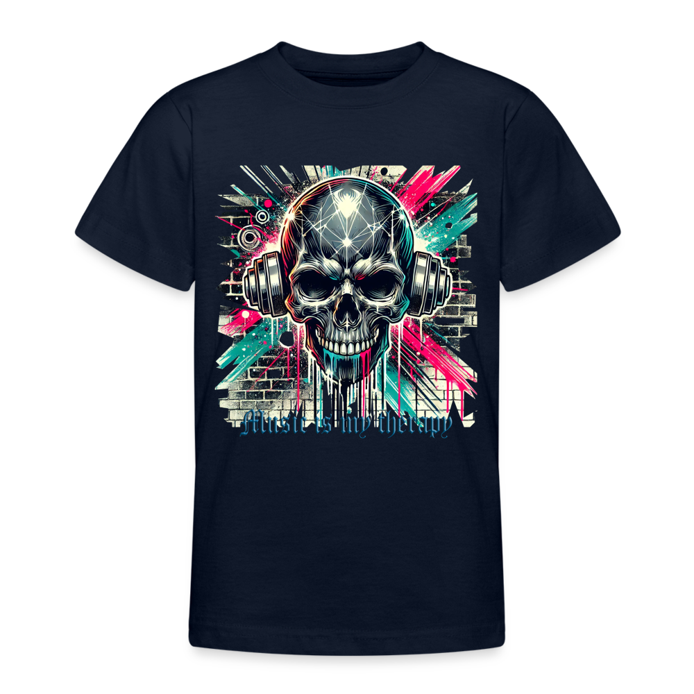 Guitar is my therapy - Teenager T-Shirt - Navy