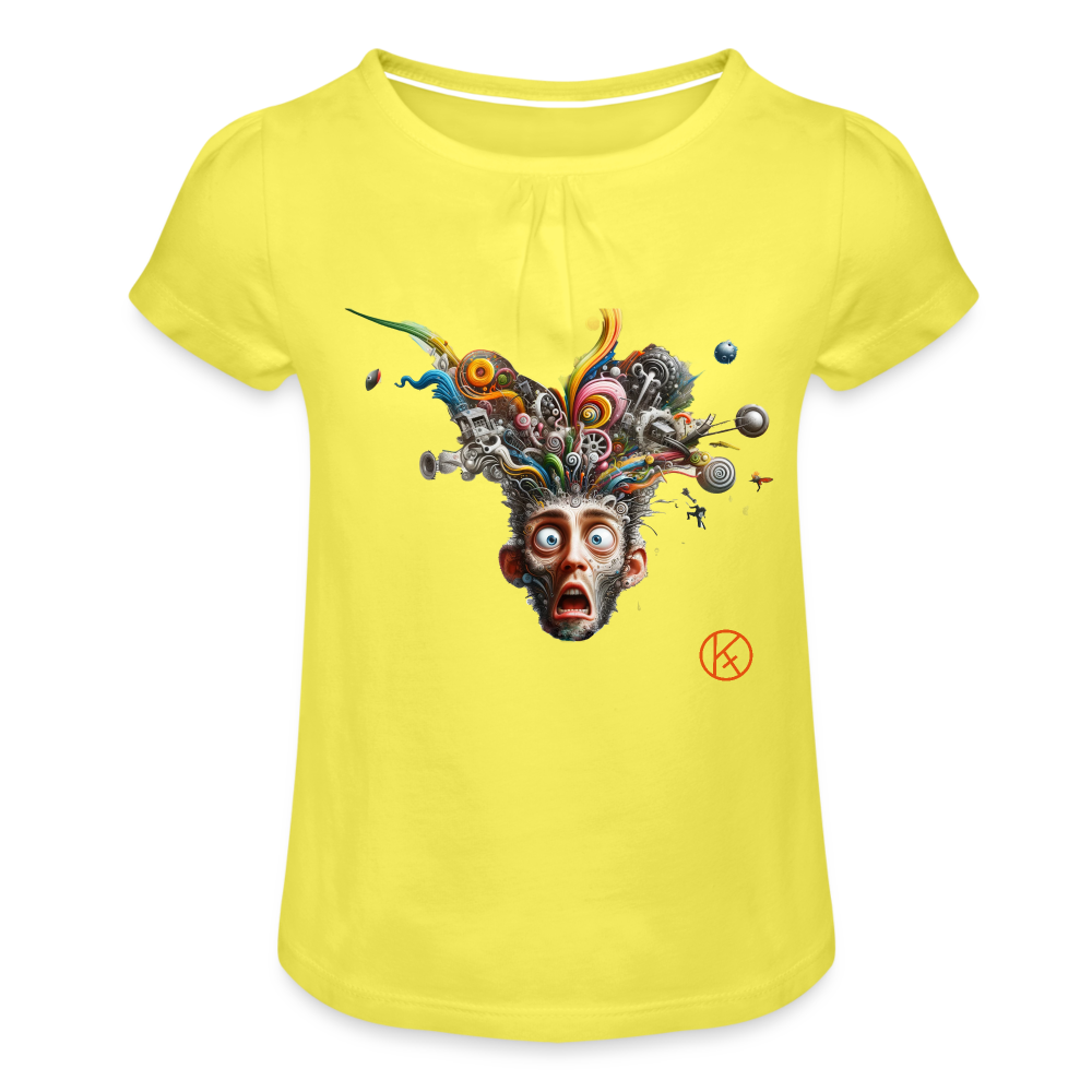 Showroom - Mädchen-T-Shirt mit Raffungen - Gelb