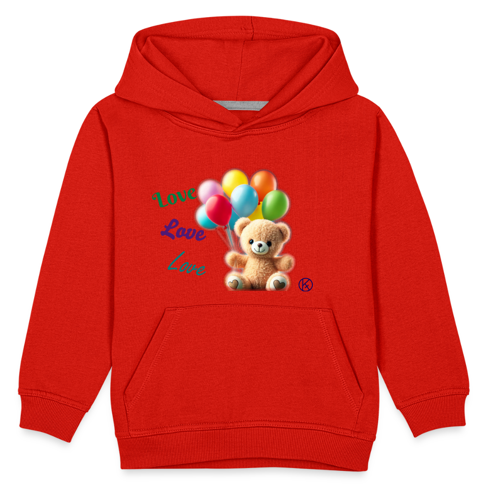 Love-Bear - tierisches - Teenager - Kinder Premium Hoodie - Rot