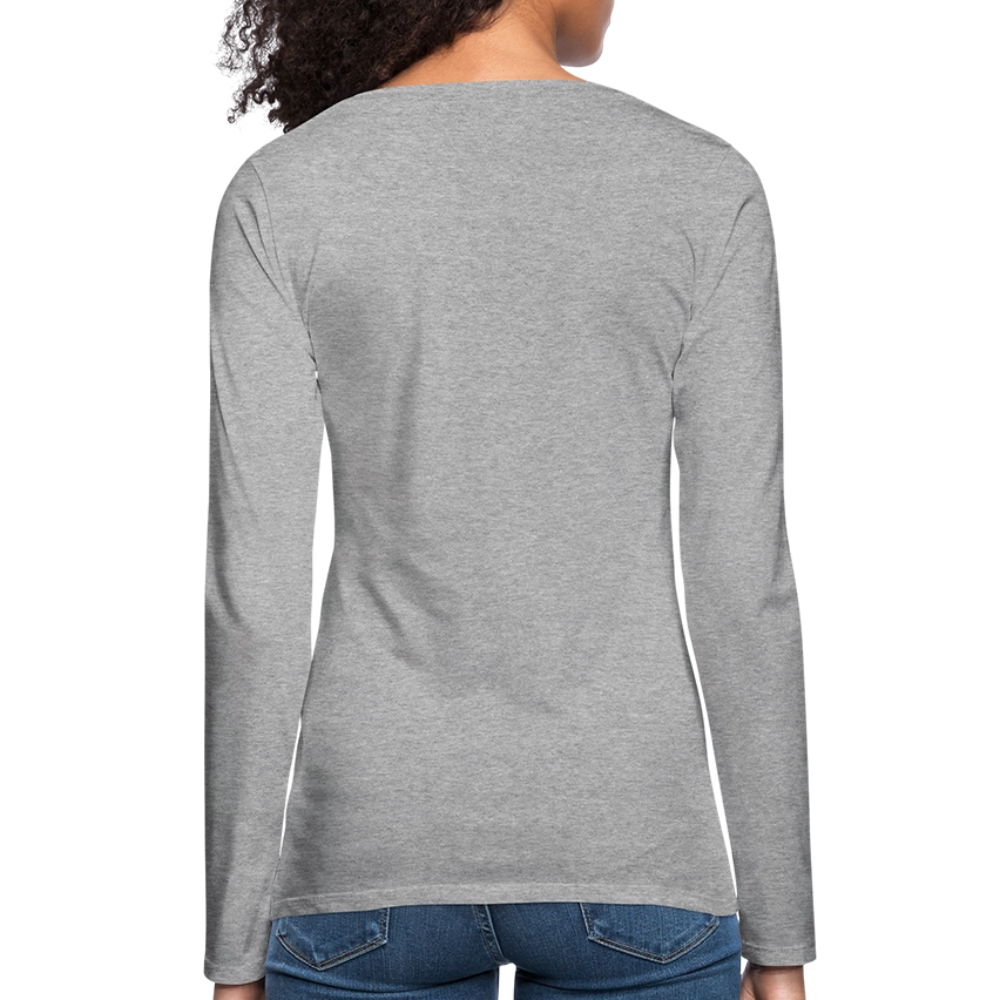 Showroom - Frauen Premium Langarmshirt - Grau meliert