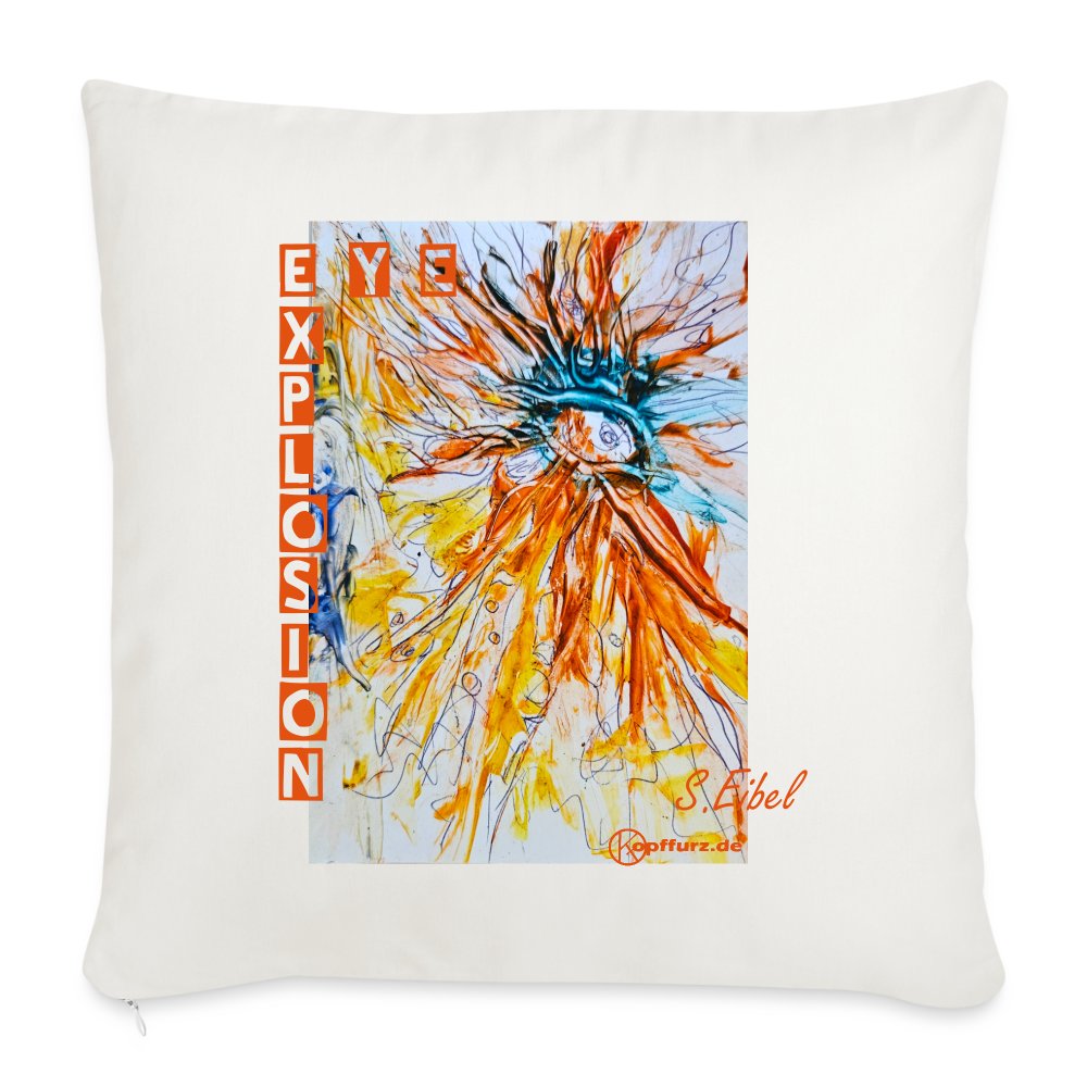 Eye Explosion - eibelartig - Sofakissen mit Füllung 44 x 44 cm - Naturweiß