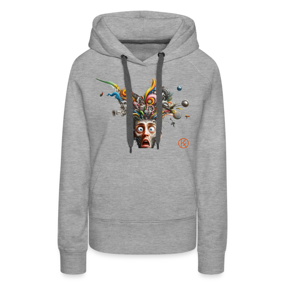Showroom - Frauen Premium Hoodie Spreadshirt - Grau meliert