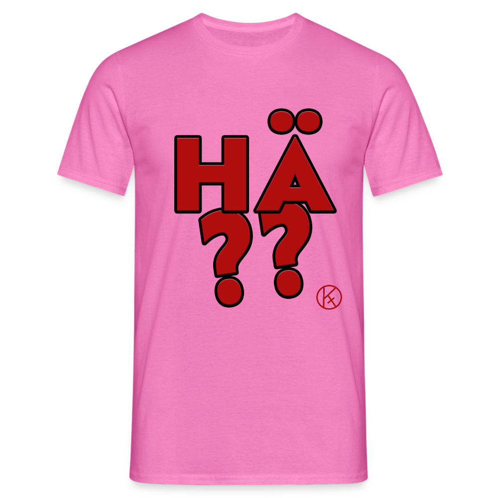 hä?? - rot - witzig - Männer T-Shirt - Pink
