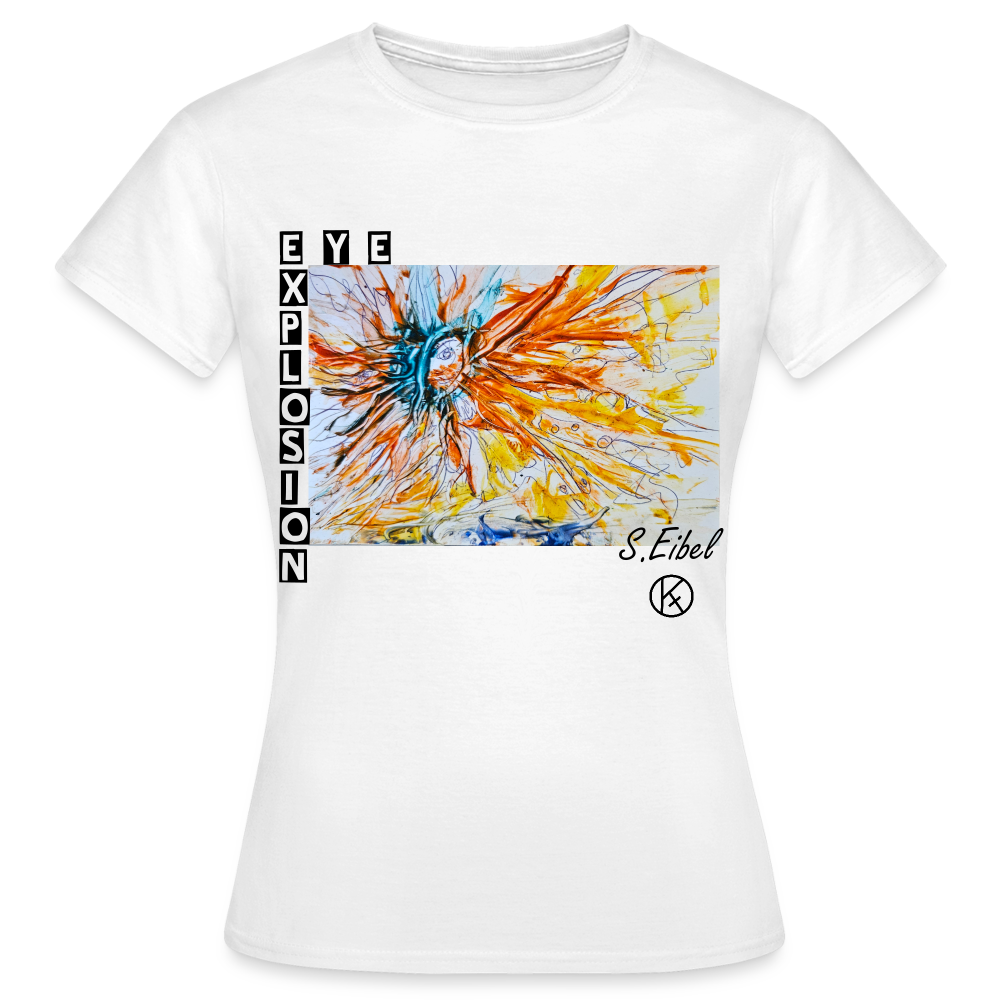 Eye Explosion - eibelartig - Palette - Frauen T-Shirt Gildan - Weiß