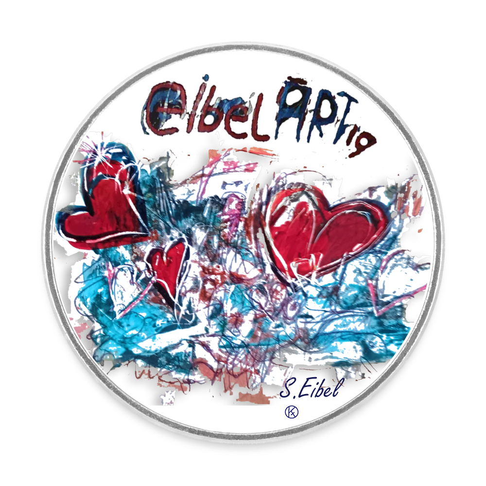 Eibelartig - Runder Kühlschrankmagnet - Weiß