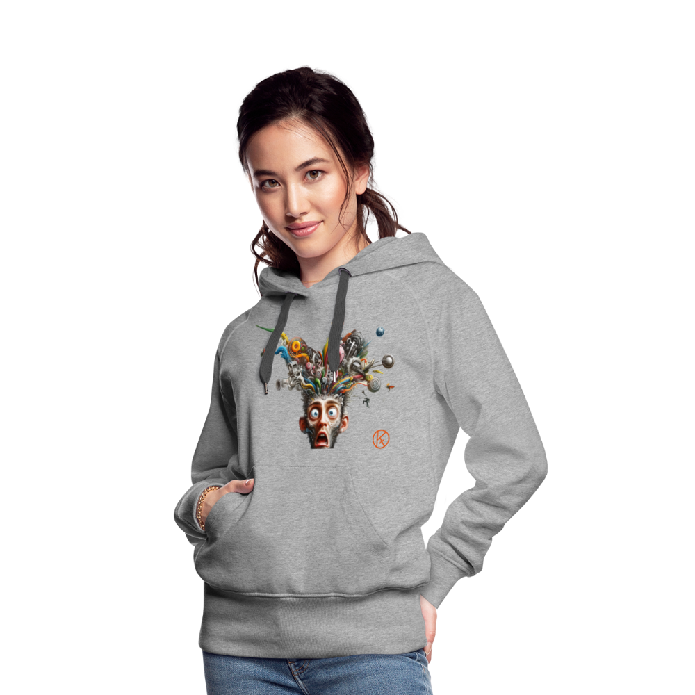 Showroom - Frauen Premium Hoodie Spreadshirt - Grau meliert