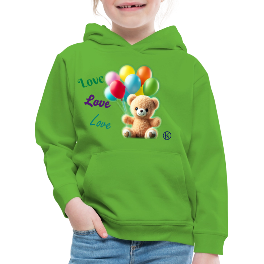 Love-Bear - tierisches - Teenager - Kinder Premium Hoodie - Hellgrün