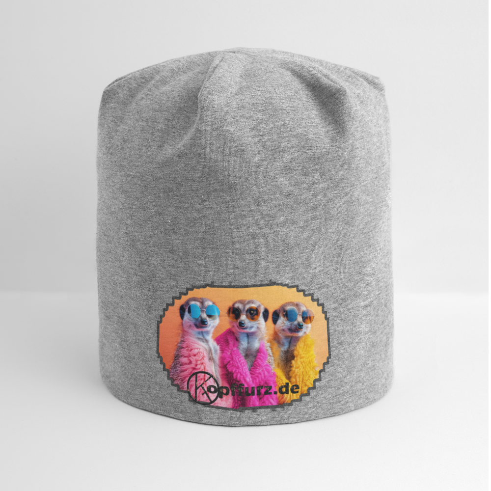animal on tour-friends - tierisches - Jersey-Beanie - Grau meliert