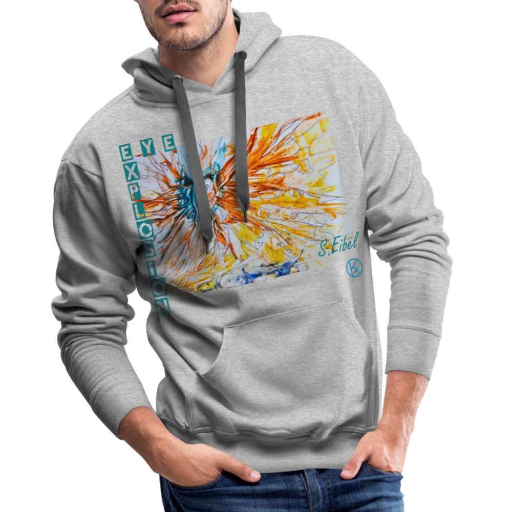 Eye Explosion - eibelartig - Palette - Männer Premium Hoodie - Grau meliert