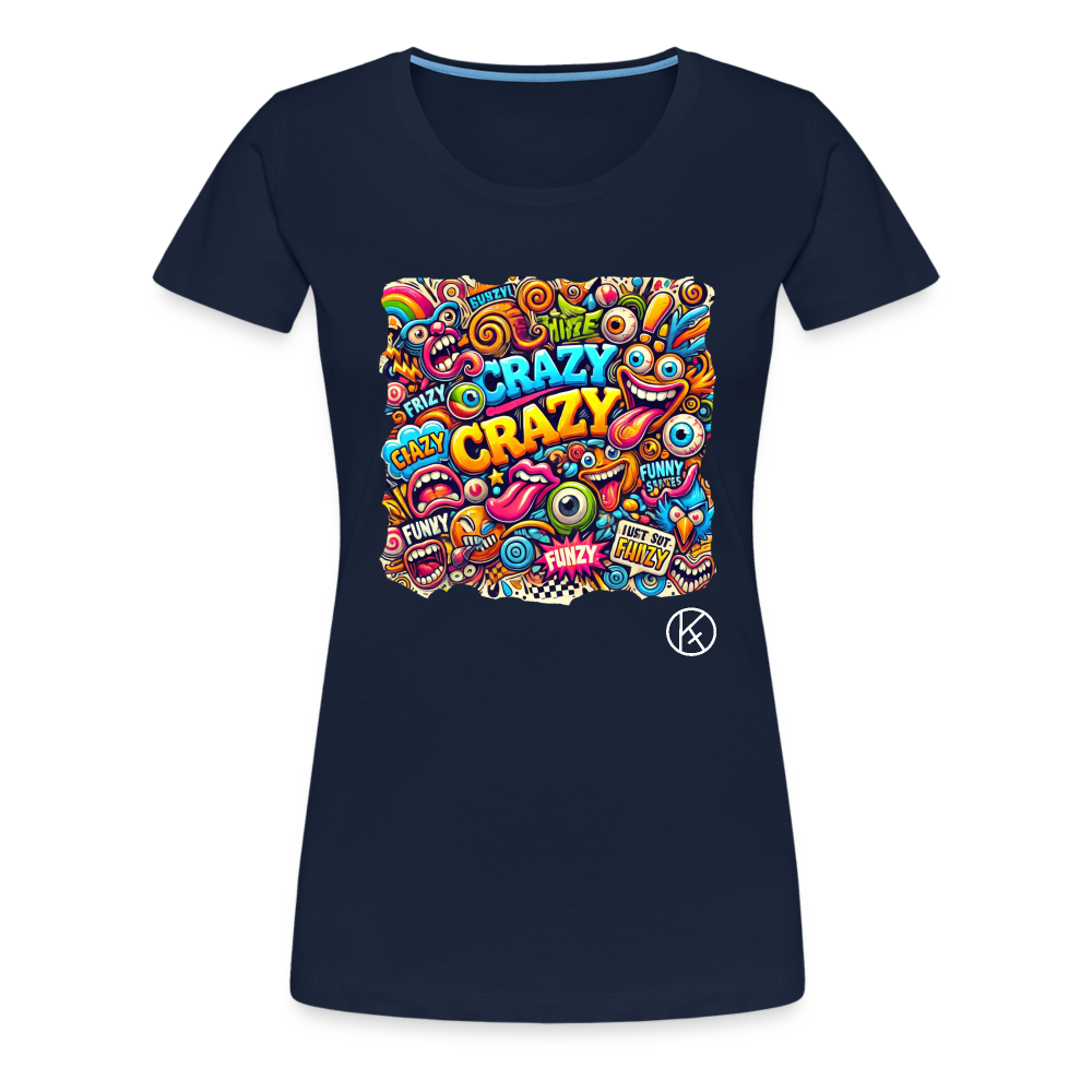 crazy - Frauen Premium T-Shirt - Navy