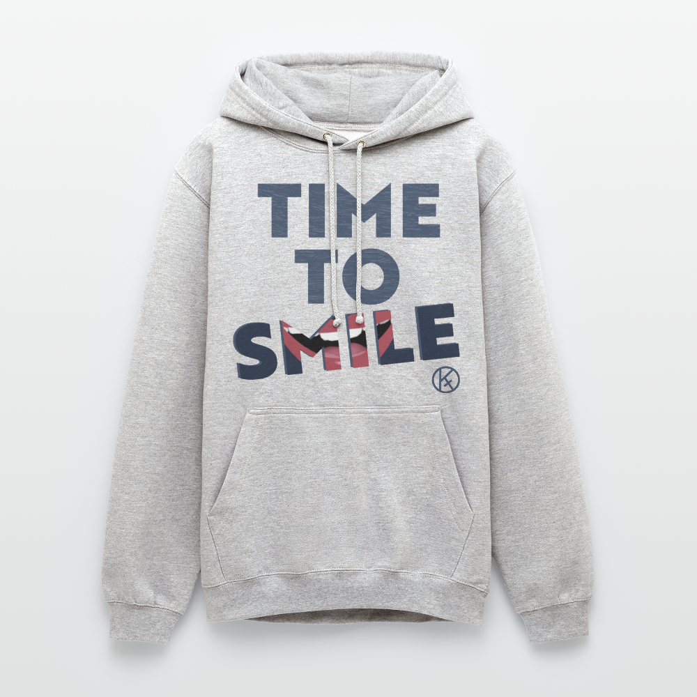 Time to smile - Unisex Hoodie AWDis Just Hoods - Hellgrau meliert
