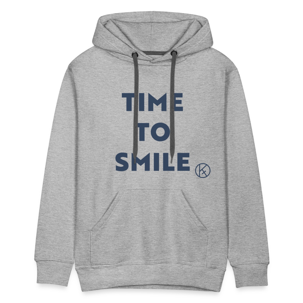 time to smile - Männer Premium Hoodie - Grau meliert